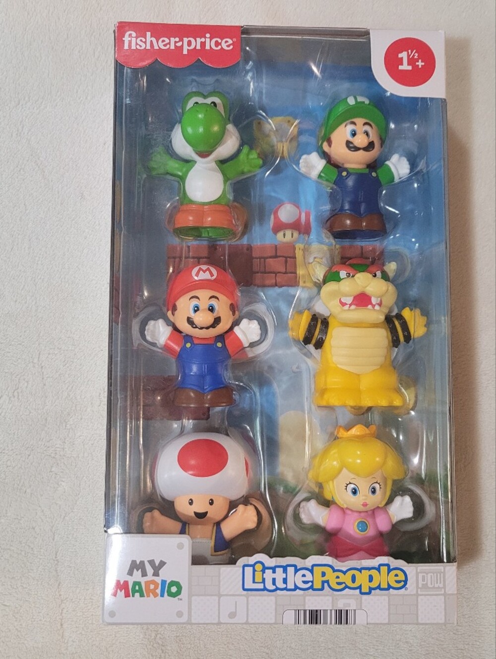 NEW Super Mario Bros. Fisher Price Little People Set 6 Pack Figures